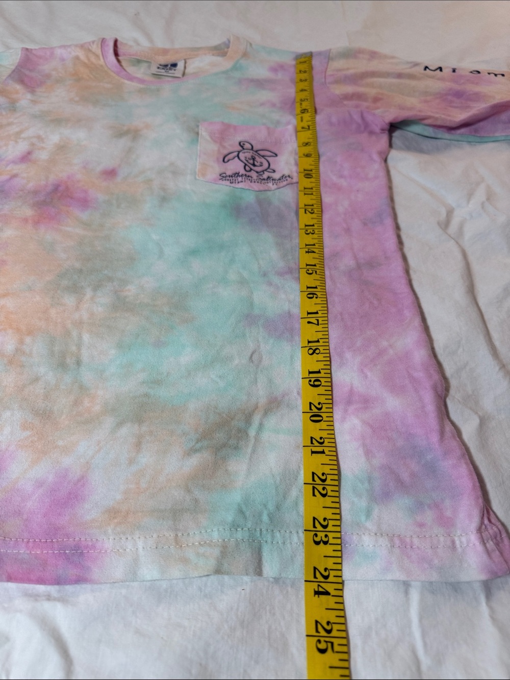 Exist Pastel Tie-Dye Long Sleeve Tee with Sea Turtle Pocket - Picture 5 of 8